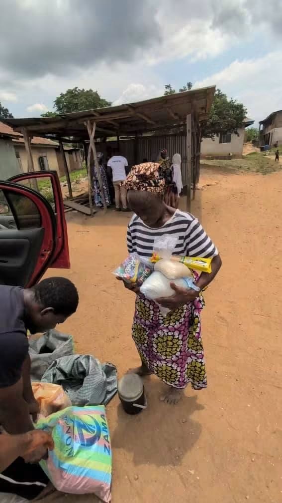 Food supplies being shared with a community household in Ibadan